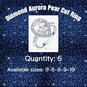 Diamond Aurora Pear Cut Ring - image 1